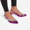 Balenciaga para mujer | Zapatos de tacón con talón abierto de Manolo Blahnik en violeta