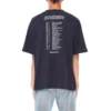 Balenciaga Speed Hunters para hombre, negro, banda azul, manga corta, gris, 541875TCV381055