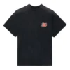 Balenciaga SS21 para hombre, camiseta de manga corta «Flame Retro», negra, 656978TKV701076