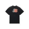 Balenciaga SS21 para hombre, camiseta de manga corta «Flame Retro», negra, 656978TKV701076