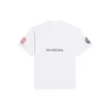 Balenciaga x NASA Crossover FW21 para hombre, holgada, cuello redondo, manga corta, blanca 651795TKVD79040