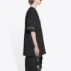 Balenciaga x PlayStation: colaboración. Camiseta unisex de manga corta con estampado geométrico alfabético para PS5, color negro, 651795TKVF31070