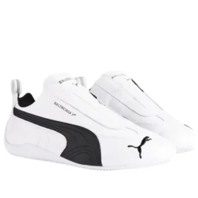 Balenciaga x Puma Speedcat de piel «Blanco Negro» 847148WSDSB9010