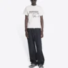 Balenciaga x RuPaul, firma conjunta, colección otoño-invierno 2021, estampado de letras, cuello redondo, hombre, blanco 670943TLV579057