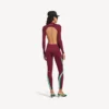 Body técnico con aberturas para mujer en color burdeos/aguamarina Body técnico con aberturas para mujer en color burdeos/aguamarina