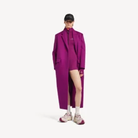 Body técnico de manga larga para mujer en color violeta/naranja