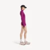 Body técnico de manga larga para mujer en color violeta/naranja Body técnico de manga larga para mujer en color violeta/naranja