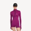 Body técnico de manga larga para mujer en color violeta/naranja Body técnico de manga larga para mujer en color violeta/naranja