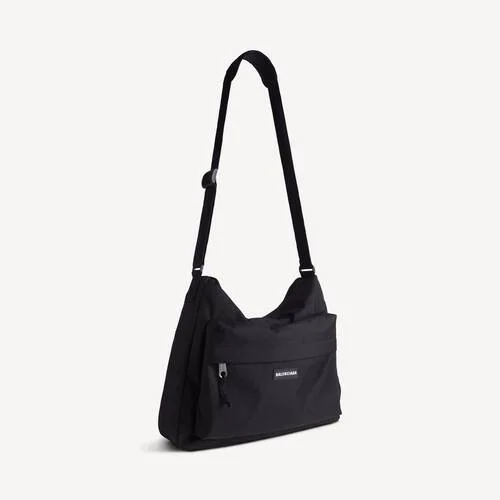 Bolso bandolera Explorer Hobo para hombre en negro Bolso bandolera Explorer Hobo para hombre en negro