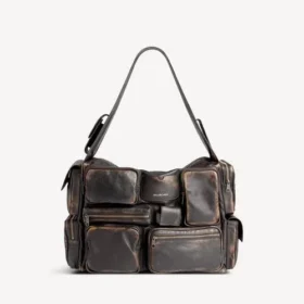 Bolso bandolera grande «Superbusy» para hombre en marrón