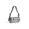 Bolso bandolera Le Cagole Xs metalizado «Silver» 7716700GT3Y8103