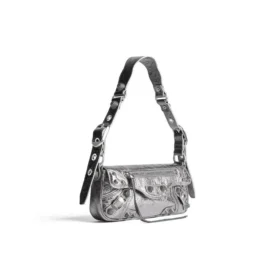 Bolso bandolera Le Cagole Xs metalizado «Silver» 7716700GT3Y8103