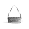 Bolso bandolera Le Cagole Xs metalizado «Silver» 7716700GT3Y8103