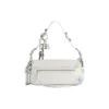 Bolso bandolera pequeño Le Cagole con efecto desgastado y dijes «Blanco» 7716402AA7A9000