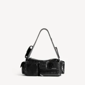 Bolso bandolera pequeño «Superbusy» para hombre en negro