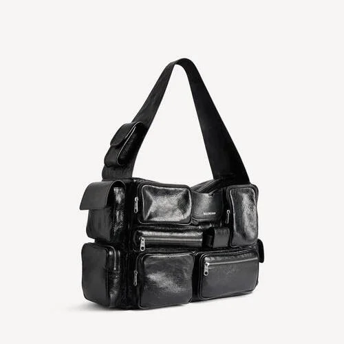 Bolso bandolera Superbusy grande en negro Bolso bandolera Superbusy grande en negro