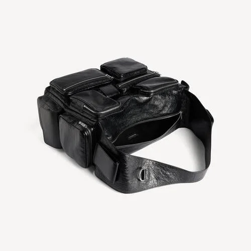 Bolso bandolera Superbusy grande en negro Bolso bandolera Superbusy grande en negro