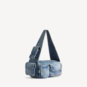 Bolso bandolera «Superbusy» pequeño para hombre en azul