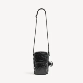 Bolso bandolera vertical «Superbusy» para hombre en negro