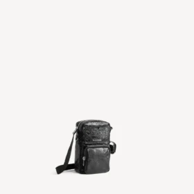 Bolso bandolera vertical «Superbusy» para hombre en negro