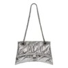 Bolso Crush pequeño con cadena y acolchado «Plata» 716351210IW8110