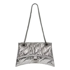 Bolso Crush pequeño con cadena y acolchado «Plata» 716351210IW8110