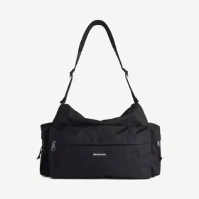 Bolso de fin de semana Explorer multipocket para hombre, mediano, en negro
