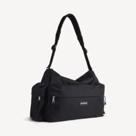 Bolso de fin de semana Explorer multipocket para hombre, mediano, en negro