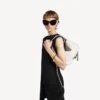 Bolso de hombro Clicca para mujer, tamaño mediano, en blanco nieve Bolso de hombro Clicca para mujer, tamaño mediano, en blanco nieve