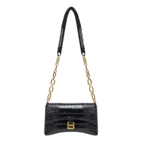Bolso de hombro Downtown Xs con relieve de cocodrilo «Negro» 6891212106F1090