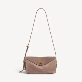 Bolso de hombro Le 7 para mujer, tamaño mediano, en color biscuit