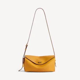 Bolso de hombro Le 7 para mujer, tamaño mediano, en color curry