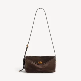 Bolso de hombro Le 7 para mujer, tamaño mediano, en color moka