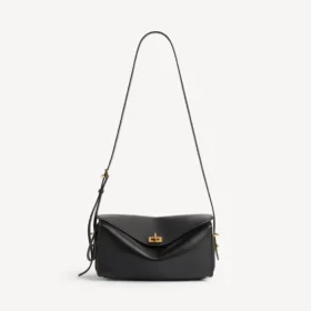 Bolso de hombro Le 7 para mujer, tamaño mediano, en negro