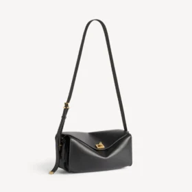 Bolso de hombro Le 7 para mujer, tamaño mediano, en negro
