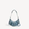 Bolso de hombro «Le Cagole» para mujer, pequeño, con pedrería azul Bolso de hombro «Le Cagole» para mujer, pequeño, con pedrería azul