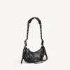 Bolso de hombro Le Cagole para mujer, talla XS, en negro