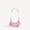 Bolso de hombro Le Cagole para mujer, talla XS, en rosa claro