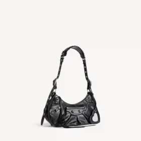 Bolso de hombro «Le Cagole» pequeño para mujer en negro