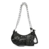 Bolso de hombro Le Cagole Xs con cadena «Negro» 7128131VG9Y1000