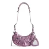 Bolso de hombro Le Cagole XS con estampado de leopardo «Rosa» 6713092AAV75651