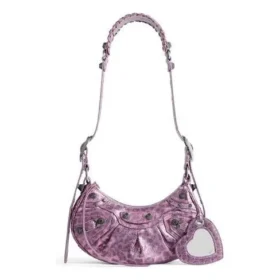 Bolso de hombro Le Cagole XS con estampado de leopardo «Rosa» 6713092AAV75651
