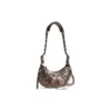Bolso de hombro Le Cagole Xs metalizado «Brown» 6713090GT3Y2564