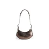 Bolso de hombro Le Cagole Xs metalizado «Brown» 6713090GT3Y2564