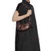 Bolso de hombro Le Cagole Xs metalizado «Brown» 6713090GT3Y2564