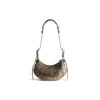 Bolso de hombro Le Cagole XS metalizado con estampado de leopardo «Marrón» 6713092AAV72529