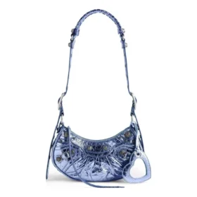 Bolso de hombro Le Cagole XS metalizado «Purple» 6713090GT3Y5214