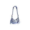 Bolso de hombro Le Cagole XS metalizado «Purple» 6713090GT3Y5214