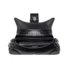 Bolso de hombro Lindsay Small con relieve de cocodrilo «Negro» 701141210C91000