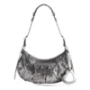 Bolso de hombro pequeño Le Cagole metalizado «Silver» 6713070GT3Y8103